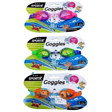 Occhialini da nuoto per bambini Sportx 4 stelle assortiti