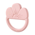 Piccolo anello da dentizione olandese in silicone fiore rosa