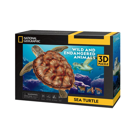 Divertente puzzle 3D geografico nazionale cubico tartaruga marina 31 pezzi