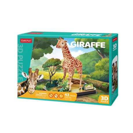 Cubo divertente puzzle 3D giraffa 43 pezzi