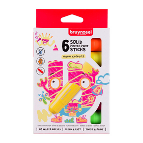 Set bastoncini per guazzo Bruynzeel neon | 6 colori