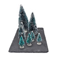Mini alberi di Natale per villaggio o scene di Natale, set di 8 alberi diversi