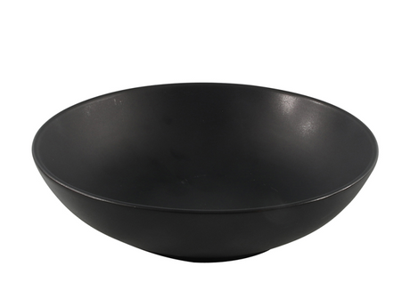 Targa senza marchio profonda 20,5 cm nero opaco | 6 pezzi