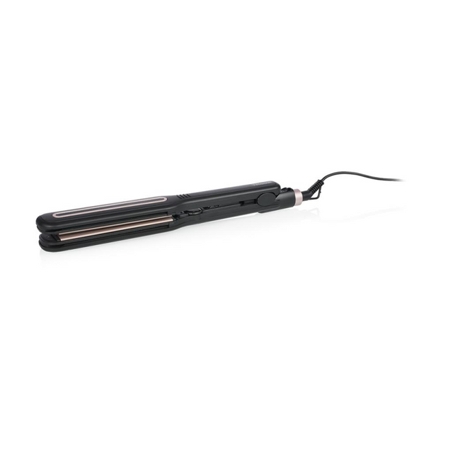 Piastra per capelli Tristar con rivestimento in ceramica nero oro rosa