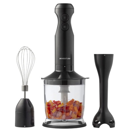Set frullatore a immersione Inventum nero 350 watt mx350b con frusta e tritatutto