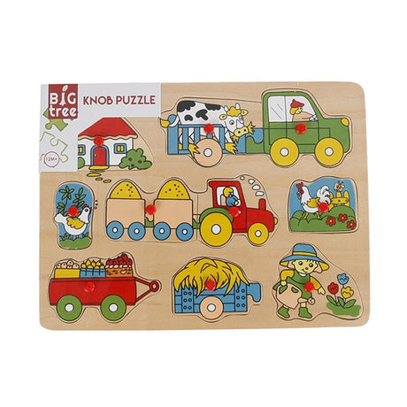 Puzzle con bottoni in legno grande albero