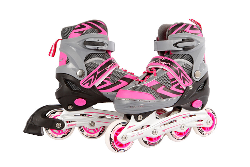 Pattini in linea Street Rider rosa grigio, taglia 37-40