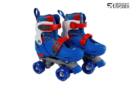 Street Rider Roller Skates Blue Regolable, taglia 27-30