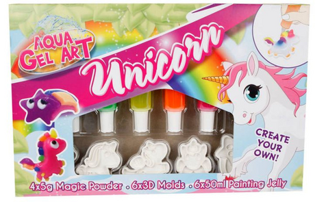 Le figure di gel di aqua 3D Unicorn sono impostate