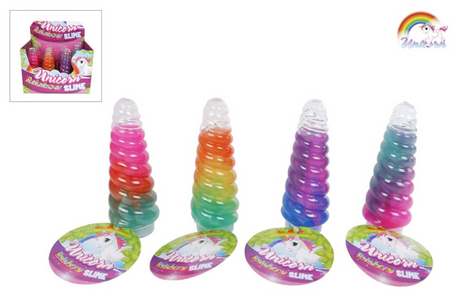 Van manen veenendaal bv corno di unicorno con slime multicolore 13,5 cm