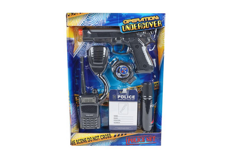 Set da gioco della polizia con pistola 17 cm - 5 pezzi - gioco di ruolo.