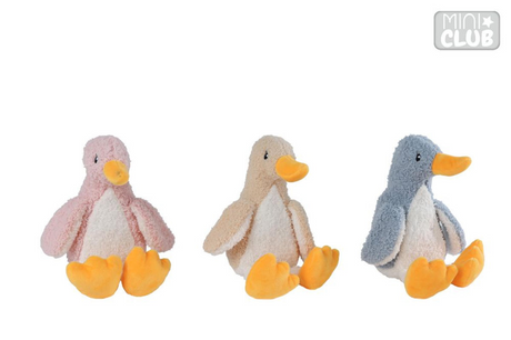 Anatra di peluche mini club - anatra di peluche 18 cm multi colori.
