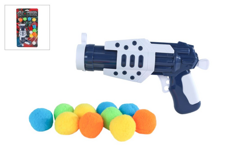 Pistola con 11 palline morbide 17,5 cm