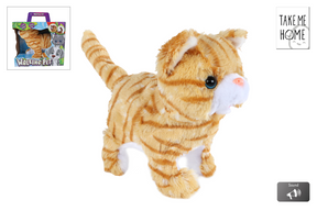 Portami a casa il gatto che cammina - gattino di peluche di 21 cm - miagola e scodinzola