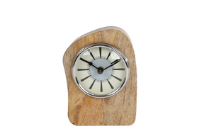 Klok jessy s naturel hout 13x6,5x15cm