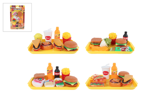 Set da gioco con mini menu fast food