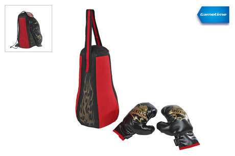 Sacco da boxe Gametime con guantoni da boxe - 40 cm