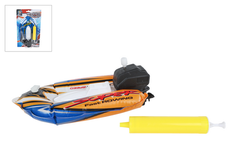 Motoscafo gonfiabile con pompa e funzione di carica 17 cm 3 assortiti