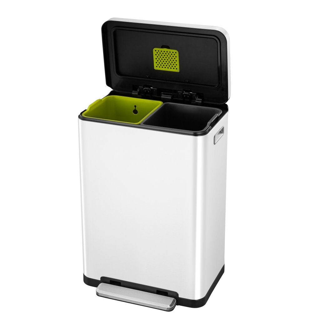 EKO Pattumiera a pedale EKO X-Cube 2x20L Bianco
