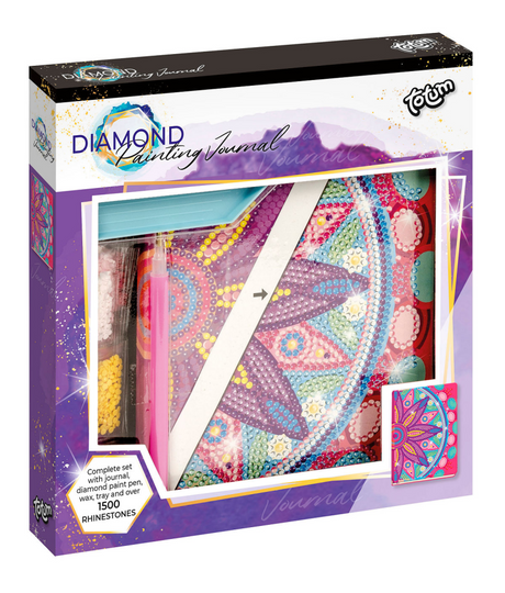 Taccuino con diamanti Totum 079700 consiglio regalo - quaderno per lavori creativi - mandala con pittura con diamanti da 6 anni
