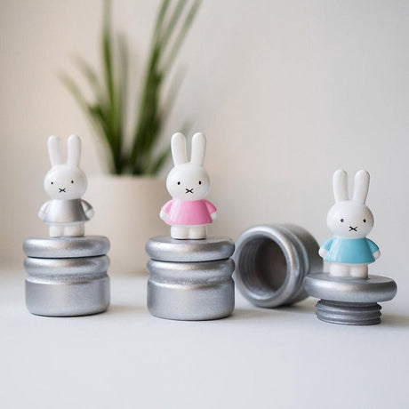 Bambolino giocattoli Miffy scatola dei denti blu. 4+
