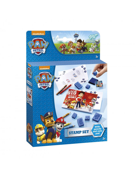 Timbro e set da colorare Totum Paw Patrol - set artigianale junior incl. matite colorate e libretto di francobolli | giocattoli da 3 anni ragazze e ragazzi