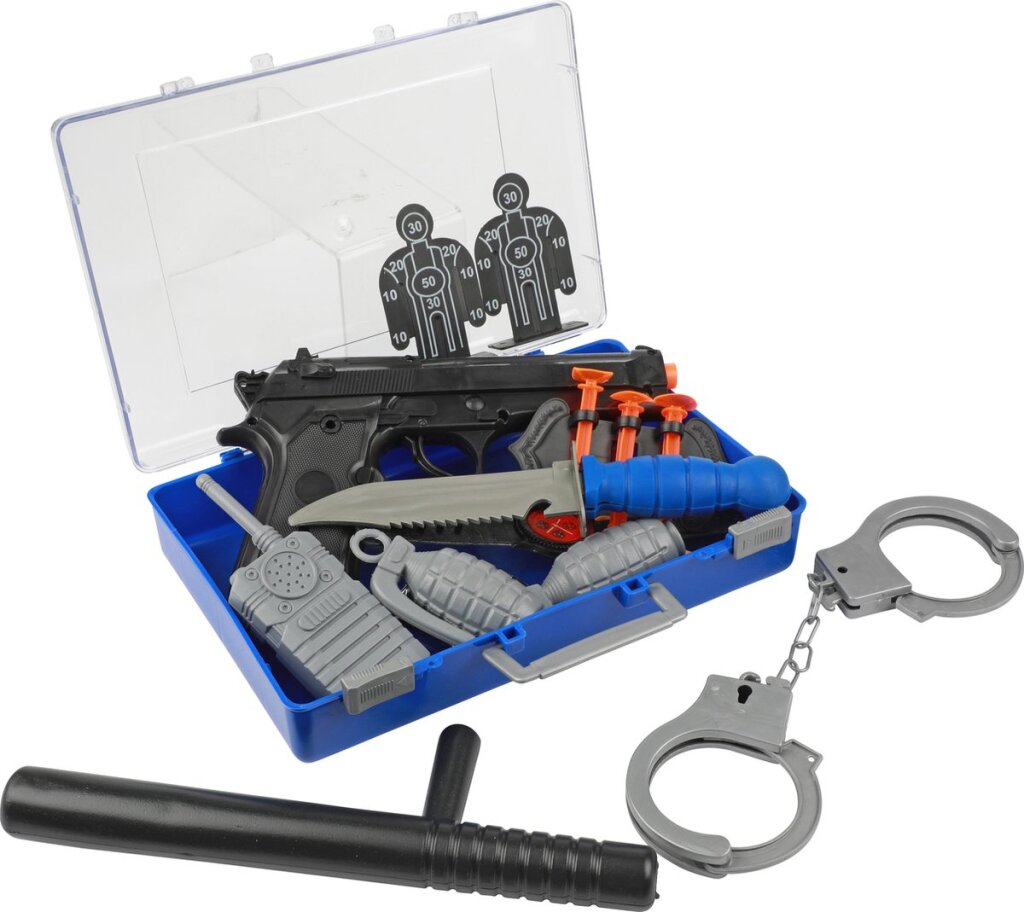 Valigia della polizia Toi-Toys da 13 pezzi