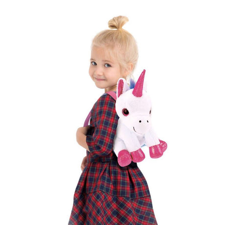 Toi-toys Zaino porta peluche unicorno 30 cm