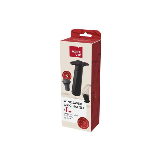 Set salvavino Vacu vin da 5 pezzi nero