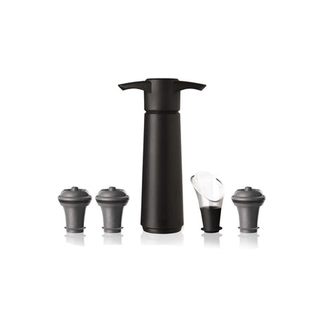 Set salvavino Vacu vin da 5 pezzi nero
