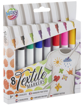 Pennarelli per tessuto Moxy, 8 pz.