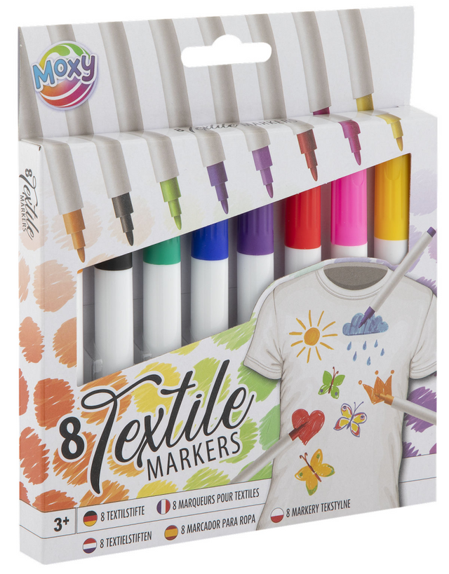 Pennarelli per tessuto Moxy, 8 pz.