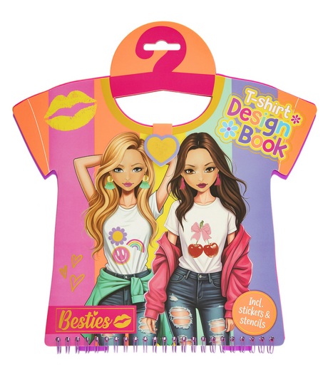 Libro design t-shirt Besties 20 fogli + adesivi