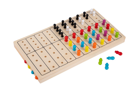 Gioco di logica in legno Longfield – indovinare il codice – 2 giocatori – gioco di pensiero strategico – variante Mastermind in legno – cuore d'angelo