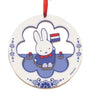 Ciondolo natalizio Miffy, souvenir in legno ã˜7,5 cm