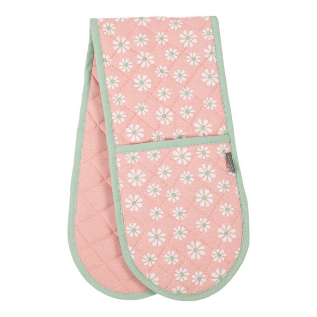 Linen and more lm ovenwant dubbel 18x85cm - daisy flowers roze