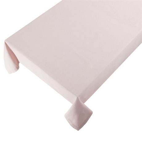 Tovaglia in lino più indi rosa chiaro 140 x 250 cm