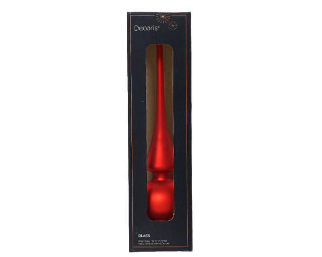 Piek glas 26cm - rood mat