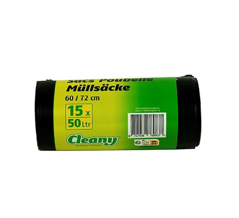 Prodotti sacchi spazzatura 50 litri neri 15 pz