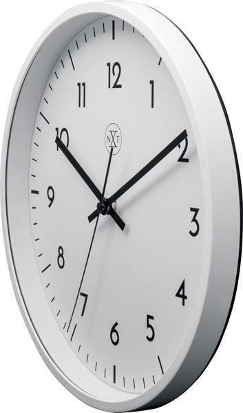 Nexttime nxt easy big – orologio da parete – 30 cm – plastica – bianco – silenzioso