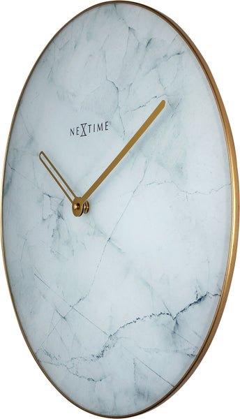 Nexttime ne-8189wi orologio da parete in marmo ø 40 cm bianco