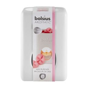 Bruciatore per cera aromatica Bolsius quadrato bianco