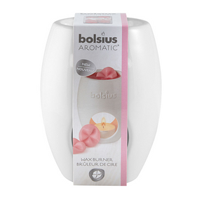 Bolsius bruciatore cera aromatica ellisse bianco