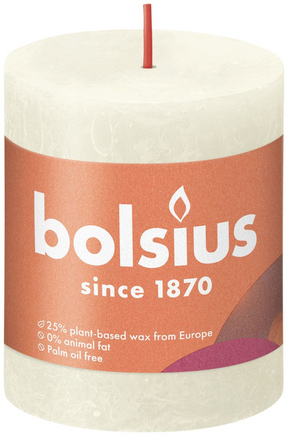 Bolsius Shine Collection Candela pilastro rustica 80 68 soft Pearl - Perla morbida