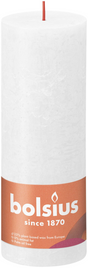 Candela a colonna rustica Bolsius Shine Collection 190 68 bianco nuvola - bianco nuvola