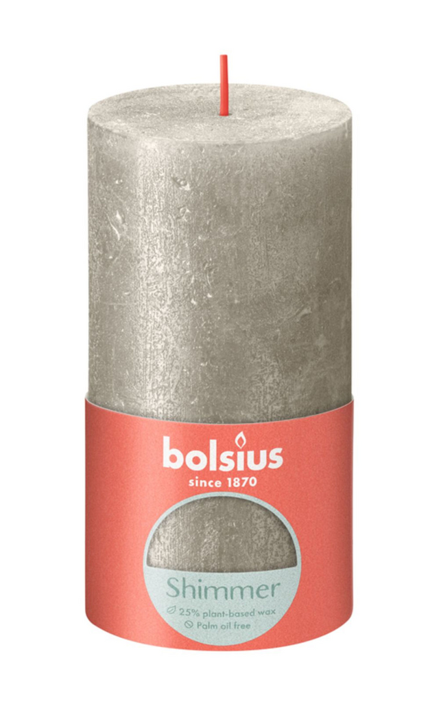 Candela rustica Bolsius 130 68 champagne