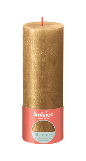Candela rustica Bolsius 190 68 oro