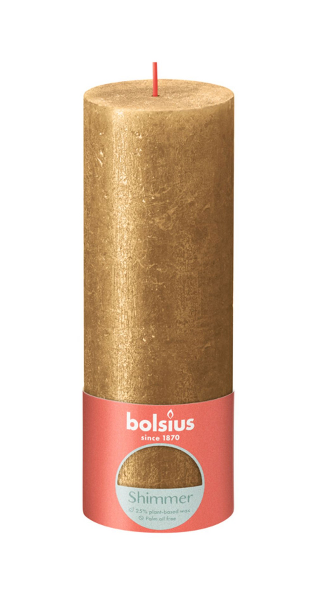 Candela rustica Bolsius 190 68 oro