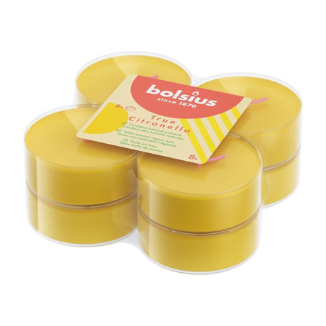 Bolsius maxi candeline alla citronella set da 8 pezzi