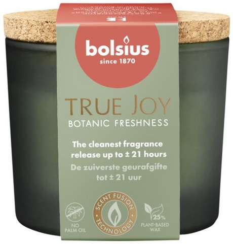 Bolsius bicchiere profumato + coperchio 66 83 freschezza botanica
